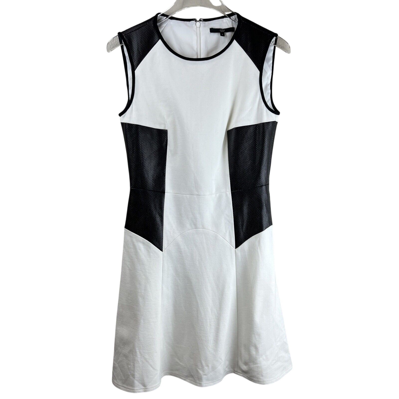 Tibi Dress Women 6 Color Block Ponte Black White Career Work Classic Mod Bold